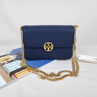 🎀 (สด-ผ่อน) กระเป๋าสะพาย สีน้ำเงิน 7 นิ้ว 41932 TORY BURCH OLIVIA MINI BAG