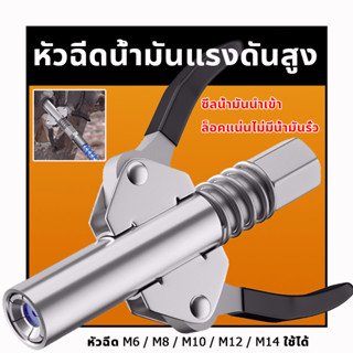 หัวอัดจารบี หัวอัดจารบีแท้ หัวฉีดปากแบน หัวอัดจารบี เกลียวใน 1/8 BSP "GTR"แรงดันสูง 17000 psi ปืนอัดจารบีแบบปลดเร็