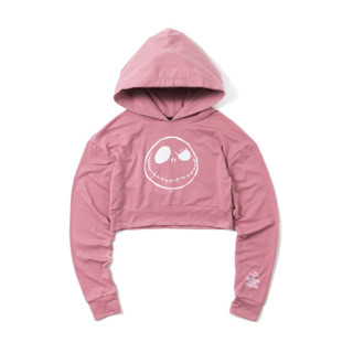 CARNIVAL CNVXNMH002PK/51 NIGHTMARE LOGO CROP HOODIE PINK