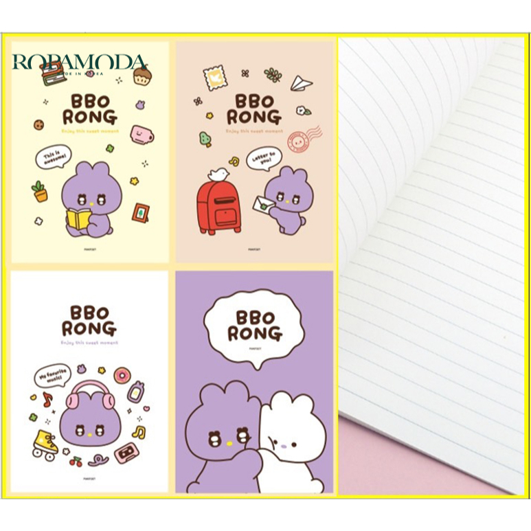 โปร 1แถม1 Ropamoda สมุดโน๊ต(สันกาว) รุ่น BR.Glue Note สินค้านำเข้าจากเกาหลี ลายการ์ตูนน่ารัก มีให้เล