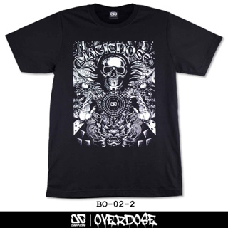 Overdose T-shirt เสื้อยืดคอกลม สีดำ รหัส BO-02-2(โอเวอโดส)