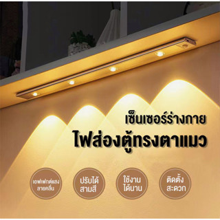 โคมไฟตั้งโต๊ะ LED รูปตาแมว ไฟเซ็นเซอร์ led หรี่แสงได้ ปรับสีได้ ชาร์จได้ ไร้สาย USB 3 สี พร้อมแบตเตอรี่ ตู้เสื้อผ้า