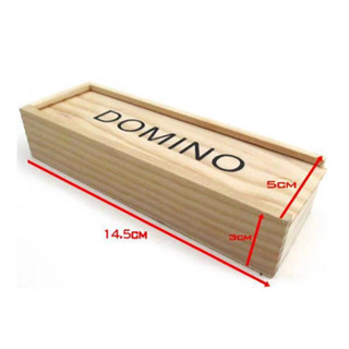 DOMINO เกมส์โดมิโน่ โดมิโน กล่องไม้ เกมการศึกษา 28PC