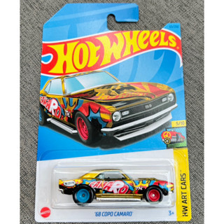 (ล้อยาง)68 COPO CAMARO Hotwheels ลิขสิทธิ์แท้100% โมเดลรถเหล็ก สเกล 1/64