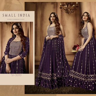 {**ส่งฟรี**} SMALL INDIA 🌷 Wedding Wear Anarkali ชุดเซ็ทเสื้อกางเกง 🌷 Anarkali Suit Set