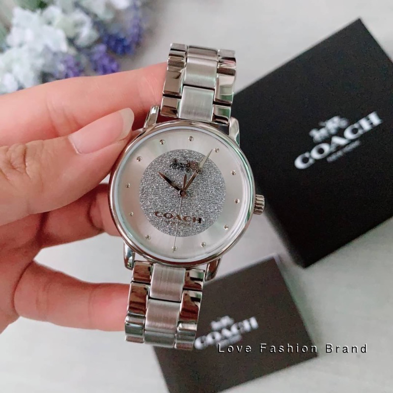 👑ผ่อน0%~แท้100%👑 14503493 นาฬิกาข้อมือ สีเงิน Coach Women's Classic Silver Tone Stainless Steel Watch