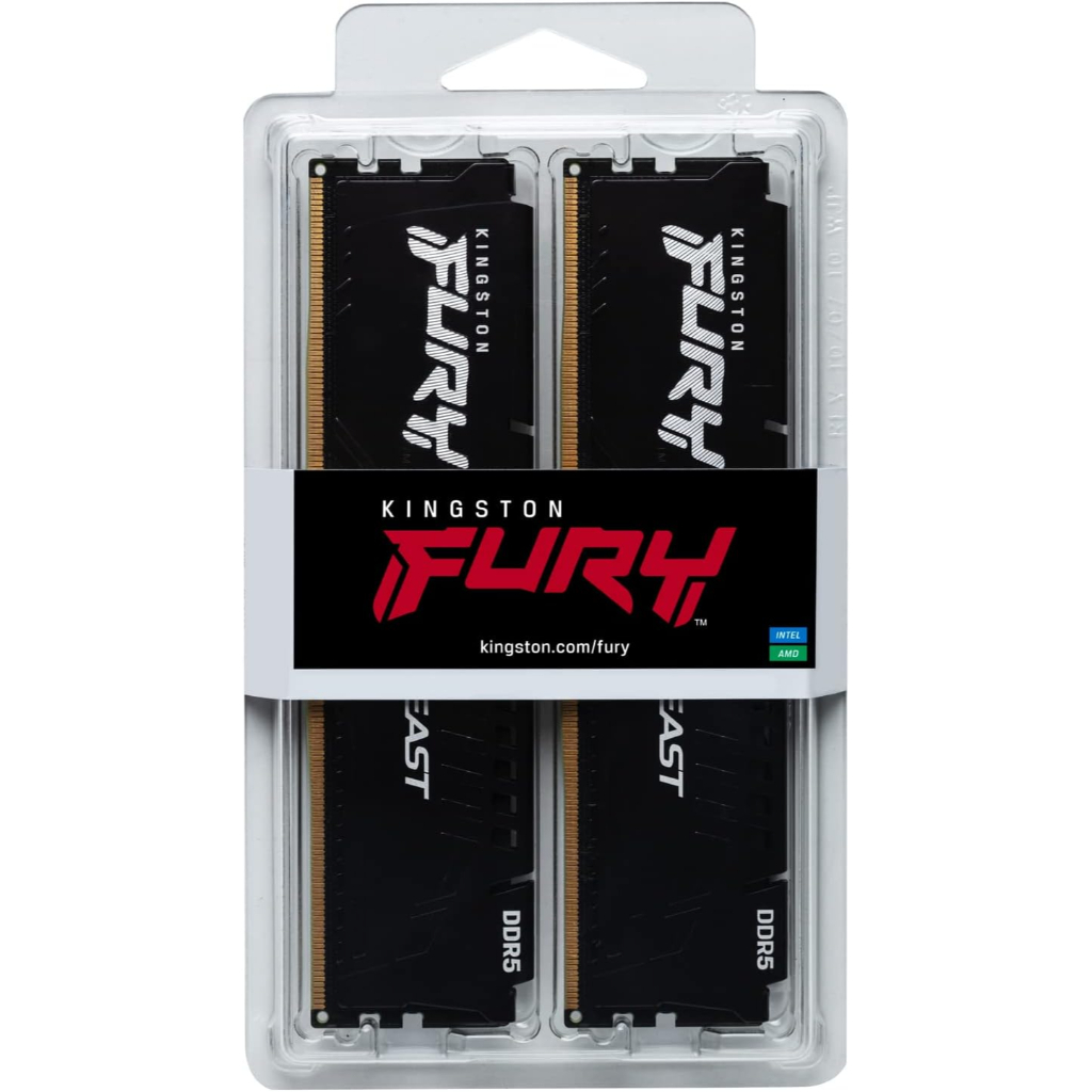 32GB (16GBx2) 5200MHz DDR5 RAM (พีซี) KINGSTON FURY BEAST KF552C40BBK2-32