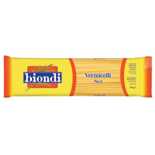 บิออนดิ เวอร์มิเซลลี่ พาสต้า 500 กรัม - Vermicelli Pasta 500g Biondi brand