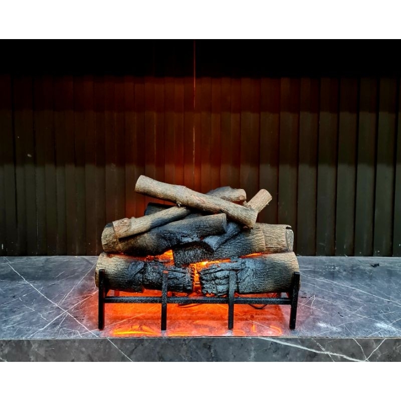 A.X FIREPLACES ชุดตะแกรงฟืน พร้อมหลอดเปลวไฟเตาผิง