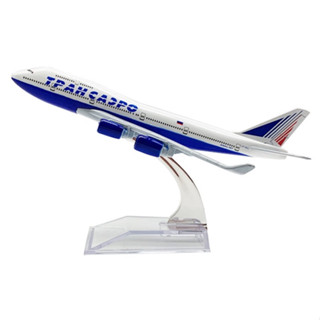 [16CM] Model airplane โมเดลเครื่องบิน Russia Transaero Airlines 747 ทำด้วยเหล็ก สวย งานคุณภาพ - ของเล่น ของขวัญ ของสะ