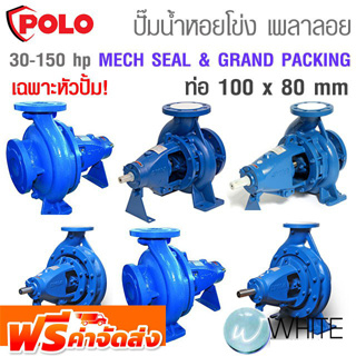 ปั๊มน้ำหอยโข่ง เพลาลอย MECH SEAL &amp; GRAND PACKING ท่อ 100 x 80 mm 30 -150 hp ยี่ห้อ POLO จัดส่งฟรี!!!