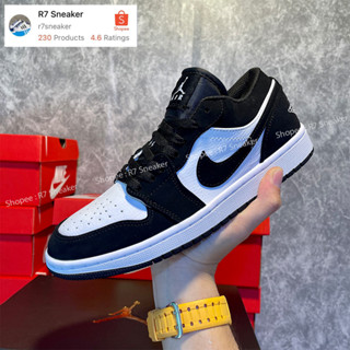 🧃รองเท้าผ้าใบ Air Jordan 1 Low™️ White/Black🧸