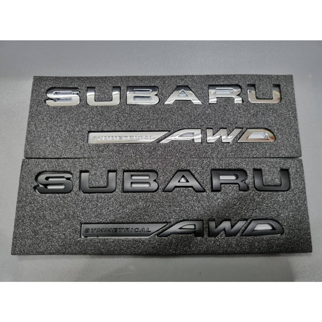 โลโก้ตัวอักษร ซูบารุ ชับเคลื่อนทุกล้อ SUBARU symmetrical awd logo letter for rear trunk XV WRX forester