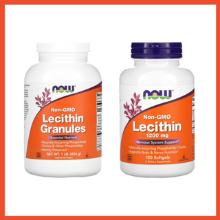 เลซิติน NOW Foods, Lecithin Granules, Non-GMO ชนิดเม็ด และผง