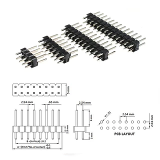 ซ็อกเก็ต แถวคู่ เมีย ผู้ จั้มเปอร์ Pin Header Female Double Row Single Row pitch 2.54mm IDC connector ก้างปลา