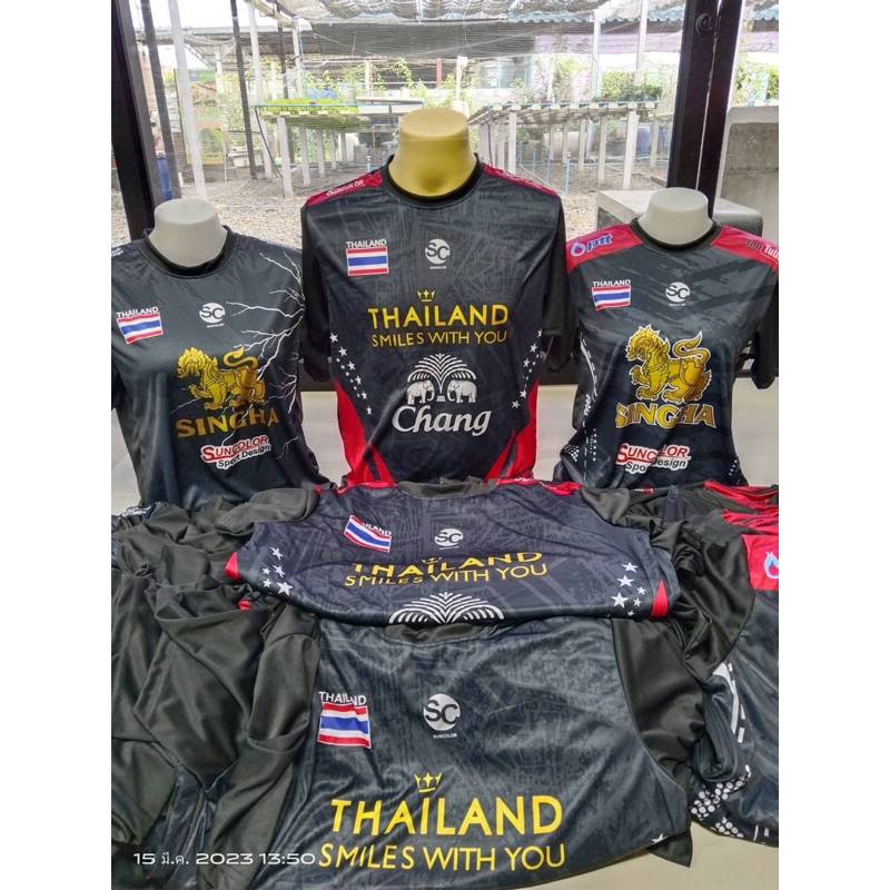 เสื้อกีฬาพิมพ์ลาย สีดำ มี5ลาย 5ไซส์ S M L XL 2XL พร้อมส่ง