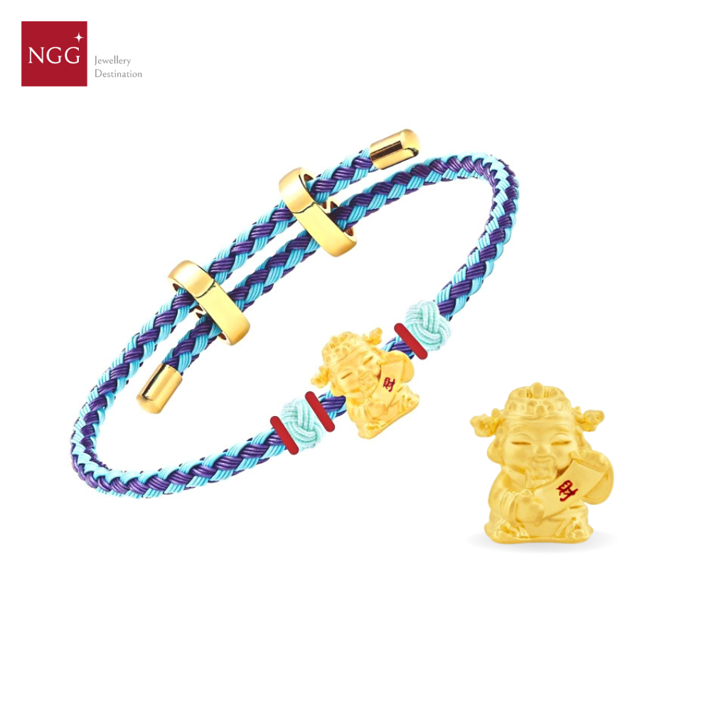 NGG Believe The God's Prayer ชาร์มเทพเจ้าไฉ่ซิงเอี้ย เทพเจ้าแห่งโชคลาภ ทองคำแท้ 99.9% (มีใบรับประกัน)