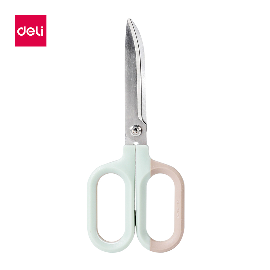 [ของขวัญฟรี] Deli กรรไกร กรรไกรสแตนเลส ตัดกระดาษ ขนาดพกพา อุปกรณ์สำนักงาน Scissors