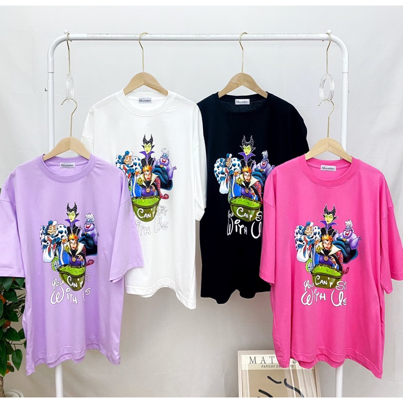 ลดราคา‼️sale‼️ 💟Qcumber💟 เสื้อโอเวอร์ไซส์ลายวายร้ายdisney(พร้อมส่ง)