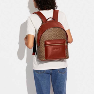 Coach Charter Backpack In Signature Canvas C8473