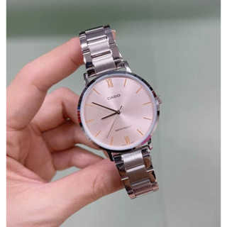 นาฬิกา Casio รุ่น LTP-VT01D-4B นาฬิกาผู้หญิงสายสแตนเลสสีเงิน หน้าปัดชมพู - ของแท้ 100% รับประกัน CMG 1 ปี