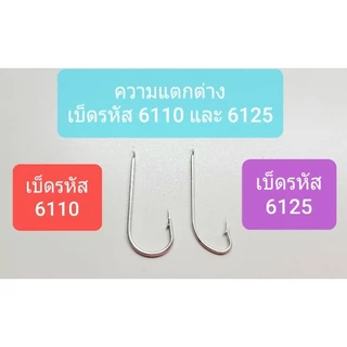 เบ็ดตกปลา ตราปลาดาว เป็นเบ็ดท้ายแบนไม่มีรู รหัส 6125 กล่องเหลือง มีเบอร์ 10-25 รุ่นจำหน่าย เป็นกล่องเล็ก มี 100 ตัว