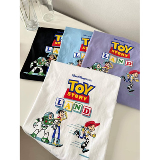 เสื้อโอเวอร์ไซส์ลายToystory landป้ายTake allshop (เนื้อผ้าคอลตอน100%)