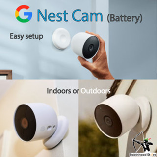 Google Nest Cam (Battery) Outdoor Indoor Wi-Fi Security Camera กล้องวงจรปิด มีแบตเตอรี่ในตัว เก็บภาพบนคลาวด์