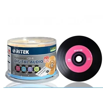 CD-R AUDIO RITEK  ขนาดความจุ 700MB. แพ็ค 50 แผ่น