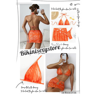 136 Bikinisexystore setส้มลาย