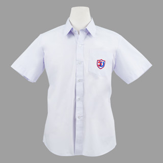 ตราสมอ เสื้อนักเรียนชาย ป.1-6 โรงเรียนราษฎร์บำรุงวิทย์ จ.ราชบุรี