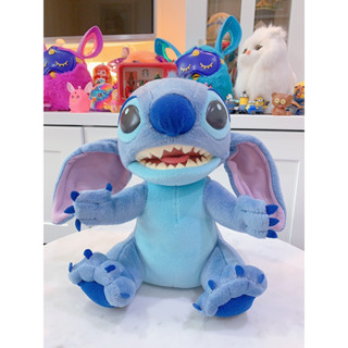 Aloha Stitch 2002 สติช ขนาด 10” กดมือ พูดคุย แบรนด์ Disney มือสอง ของแท้อเมริกา ซักทำความสะอาด ใส่ถ่านพร้อมเล่น *หายาก**