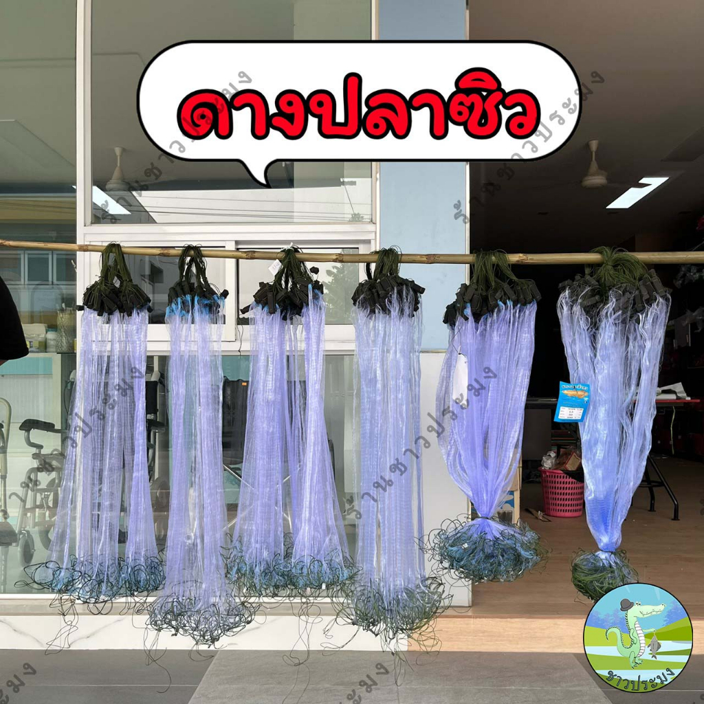 ดางปลาซิว 1.3 และ 1.5 เซน ลึก 50 ตา อวนปลาซิว มองปลาซิว ตาข่ายดักปลา   ตราปลามังกร