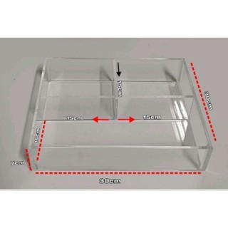 ถาดอะคริลิค ใส แบบมีช่อง หนา3 มิล