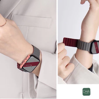 สาย smart watch 40/44/45/41/46/38มม สายนาฬิกา smart watch 11 10 9 8 ultra 7 6 5 4 3 นิ่ม เเบบเเม่เหล็ก a01 A-star