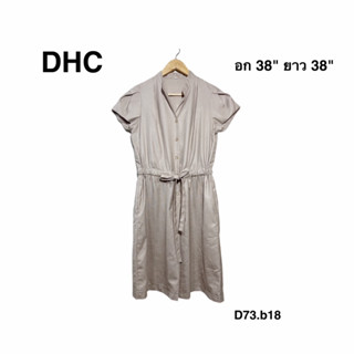 DHC women dress ชุดเดรสผู้หญิงแบรนด์ดีผ้าใหม่มากจับจีบแขน D73.b18