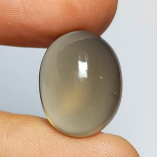 พลอย หลังเบี้ย มูนสโตน มุกดาหาร สีเทา ธรรมชาติ ดิบ แท้ ( Unheated Natural Moonstone ) 13.02 กะรัต