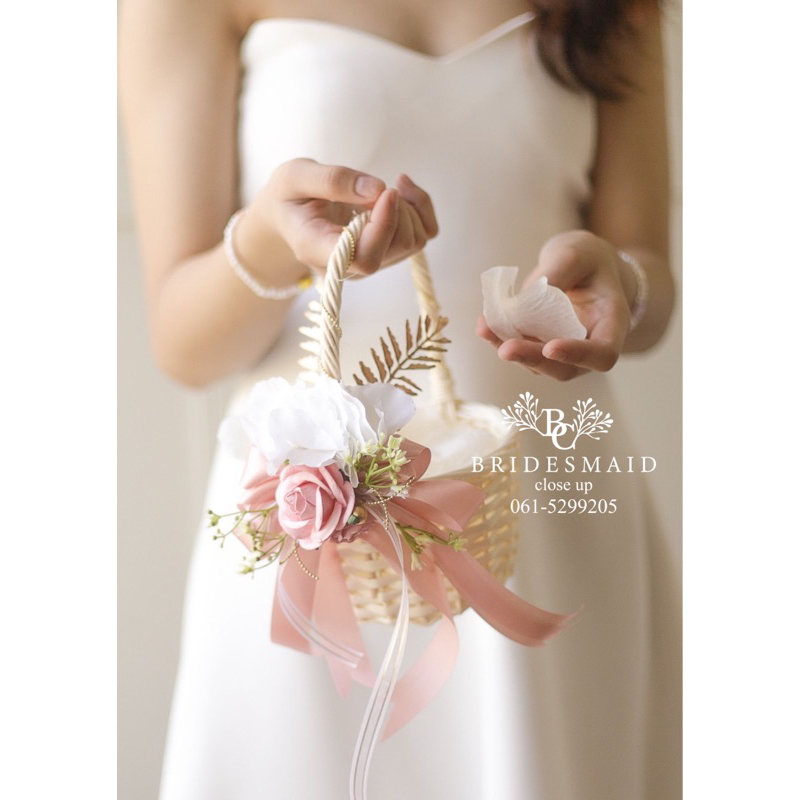 🌟พร้อมส่ง จาก กทม 🌟ตะกร้าโปรยดอกไม้  ดอกไม้โปรยงานแต่งงาน  กระเช้าดอกไม้โปรยกลีบดอกไม้ใน