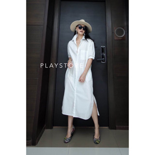 EVeRyDaY WEAR Dress Shirt•• เดรสเชิ้ตทรงเรียบง่าย แต่ใส่แล้วได้ความคลาสสิคลุค แพทเทรินเก๋ คอเช้ิต..แขนสั้นจั๊มพ์