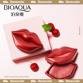 BIOAQUA💋 มาสก์ปาก มาส์กบำรุงปาก มาส์กบำรุงปาก คอลลาเจนสูตรเชอร์รี่แดง 20แผ่น LIP MASK ลิปมาส์ก