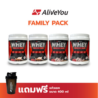 Family pack เวย์โปรตีนขนาด 900g 4 กระปุก