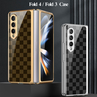 Fold4  / Fold3 Case Galaxy Z Checker  เคส ลายหมากรุก (THพร้อมส่ง ในไทย)