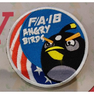 อาร์มกองทัพอากาศ USA ANGRY BIRDS Patch นกสีดำ