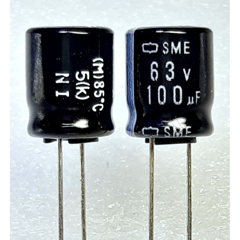 Nippon Chemi-con SME  100uf 63v capacitor ตัวเก็บประจุ คาปาซิเตอร์