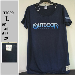 เสื้อยืด OUTDOORแบรนด์แท้ มือสอง ไซด์ L อก 40 ยาว 29 รหัส T0390