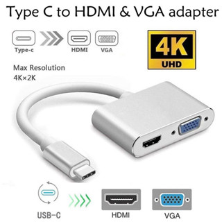 Type-C HUB Splitter USB C to VGA HDMI USB3.0 Adapter USB 3.1 Adapter Converter