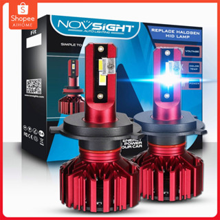 Novsight NEW H4 H11 ไฟหน้ารถ ไฟตัดหมอก รับประกัน ไฟหน้ารถยนต์ LED 60W 10000LM 6000K Headlamp super bright Bulb