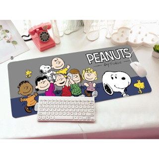 SNOOPY GB F แผ่นรอง คีย์บอร์ด รองคีย์บอร์ด keyboard ลาย SNOOPY GB F ขนาด 30 x 70 cm แผ่นหนานุ่ม มียางกันลื่น ด้านใต้ PMY