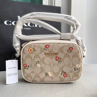 MINI JAMIE CAMERA BAG IN SIGNATURE CANVAS WITH NOSTALGIC DITSY PRINT (COACH CH475)