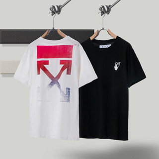 OFF WHITE new frosted gradient pink arrow T-shirt